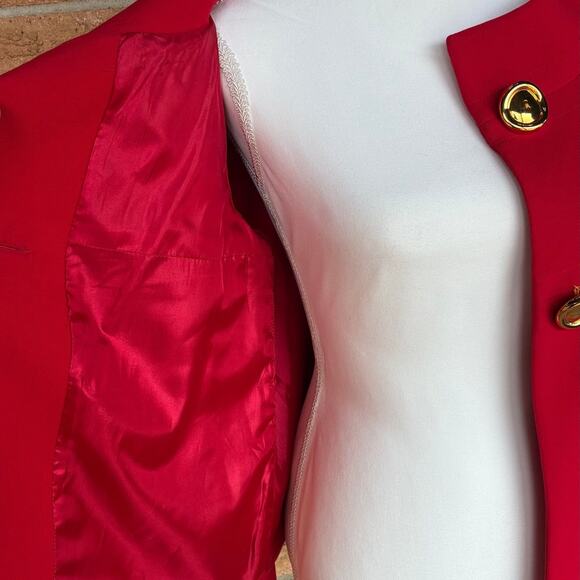 SANDRO Petite Red Cape Jacket - size Medium Christmas Holiday Party - Picture 6 of 10